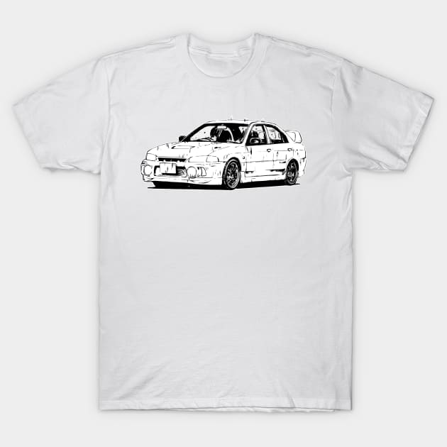 Seiji Iwaki's Mitsubishi Lancer Evolution [ Initial D ] T-Shirt by Tad